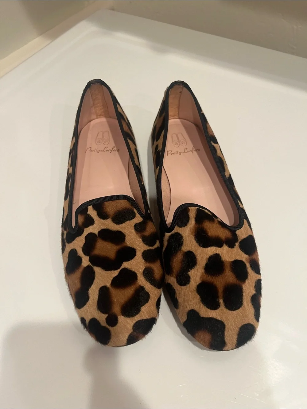 Pretty Loafers Leopard Print Slip-On Flats - Brown/Black